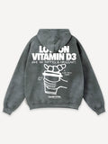 Another Cotton Lab Vitamin D3 Hoodie Washed Black