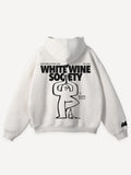Another Cotton Lab White Wine Society Hoodie Grey