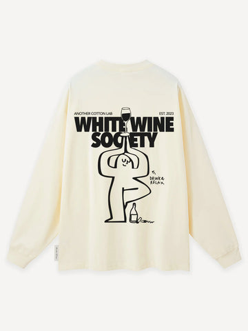 Another Cotton Lab White Wine Society Longsleeve offwhite