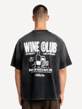 Another Cotton Lab Wine Club T-Shirt washed black