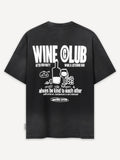 Another Cotton Lab Wine Club T-Shirt washed black