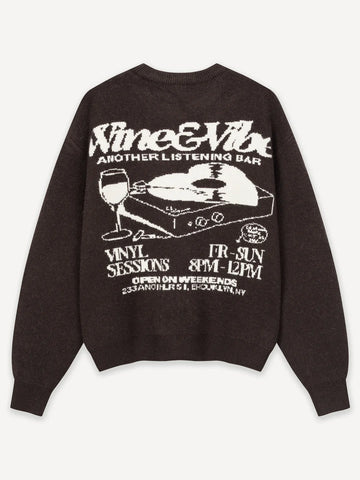 Another Cotton Lab Wine & Vibe Knit Sweater Brown