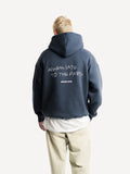 Another Cotton Lab Always Late Hoodie Vintage Blue