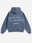 Another Cotton Lab Always Late Hoodie Vintage Blue