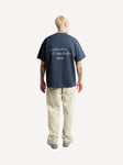 Another Cotton Lab Always Late T-Shirt Vintage Blue
