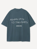 Another Cotton Lab Always Late T-Shirt Vintage Blue