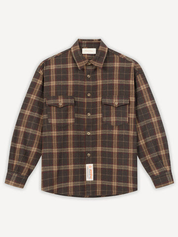 Another Cotton Lab Flanell Shirt Dark Autumn