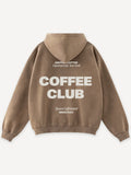 Another Cotton Lab Coffee Club Hoodie Washed Brown