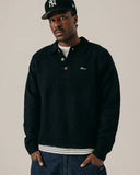 BLKVIS Hairy Structure Longsleeve Polo Black