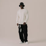 BLKVIS Script Waffle Longsleeve antique white