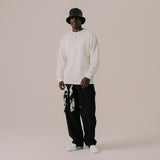 BLKVIS Script Waffle Longsleeve antique white