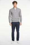 Lindbergh Halfzip Sweater Relaxed Fit Grey Mel