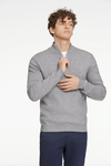 Lindbergh Halfzip Sweater Relaxed Fit Grey Mel