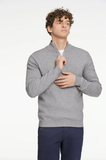 Lindbergh Halfzip Sweater Relaxed Fit Grey Mel