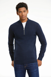 Lindbergh Halfzip Sweater Relaxed Fit Navy