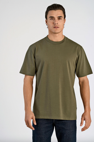 Lindbergh Oversize Tee Dusty Army