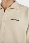 Pegador Tate Structured Overshirt Washed Stone Black