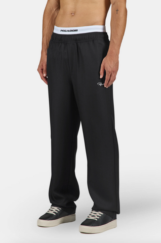Pegador Tapert Textured Smart Pants Black