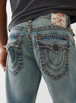 True Religion Ricky Super T Flap Straight Jeans Alley Loop