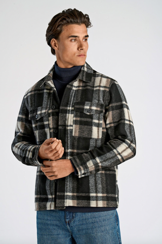 Lindbergh Flannel Hemdjacke Schwarz