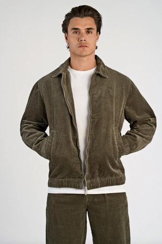 Lindbergh Cord Overshirt dusty army