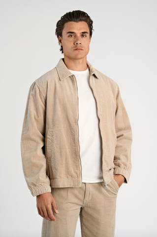 Lindbergh Cord Overshirt light stone
