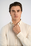 Lindbergh Flannel Hemd light sand