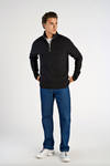Lindbergh Halfzip Rib Knit black