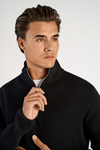 Lindbergh Halfzip Rib Knit black