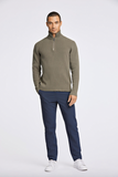Lindbergh Halfzip Rib Knit army