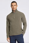 Lindbergh Halfzip Rib Knit army
