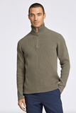 Lindbergh Halfzip Rib Knit army