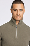Lindbergh Halfzip Rib Knit army