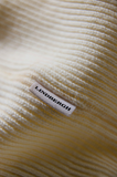Lindbergh Halfzip Rib Knit pearl white