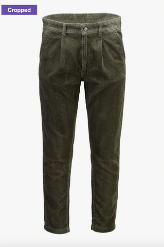 Lindbergh Cordhose cropped dusty army