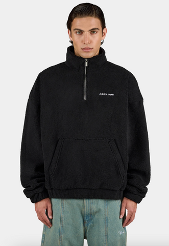 Pegador Puka Teddy Half Zip Sweater black