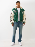 True Religion Retro Wool Varsity Jacket Green