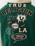 True Religion Retro Wool Varsity Jacket Green