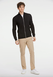 Lindbergh Zip Sweater Relaxed Fit Black