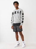 True Religion Fleece Appliqué Sweater heather grey