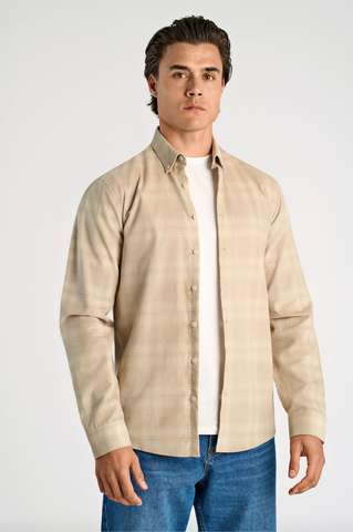 Lindbergh Cordhemd kariert ecru