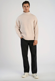 Lindbergh Rollkragenpullover Heavy Knit Stone Mel