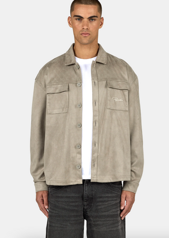 Pegador Madikeri Suede Overshirt Flint Grey