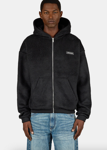 Pegador Fermo Flannel Oversized Jacket black