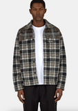 Pegador Kolding Flannel Oversized Shirt Checked Black Walnut Brown
