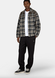 Pegador Kolding Flannel Oversized Shirt Checked Black Walnut Brown