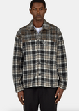 Pegador Kolding Flannel Oversized Shirt Checked Black Walnut Brown