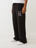 True Religion Stitch Logo Baggy Sweatpants black