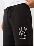 True Religion Stitch Logo Baggy Sweatpants black