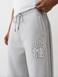 True Religion Stitch Logo Baggy Sweatpants heather grey